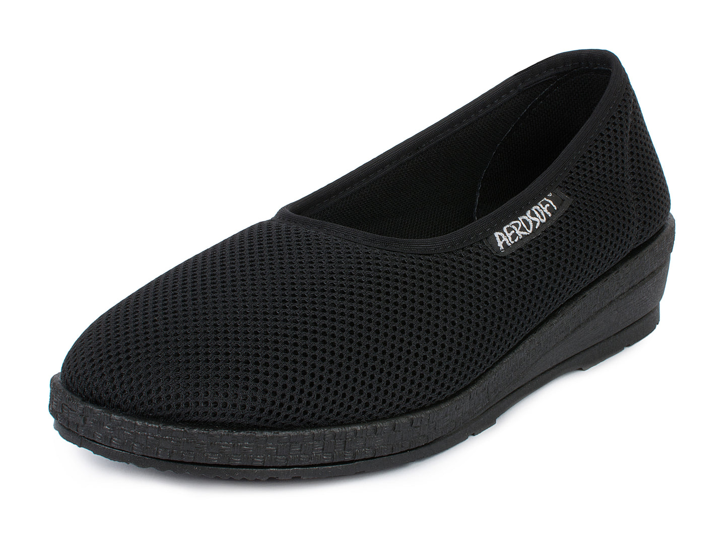Aerosoft Damen Ballerina in Farbe schwarz von vorne links