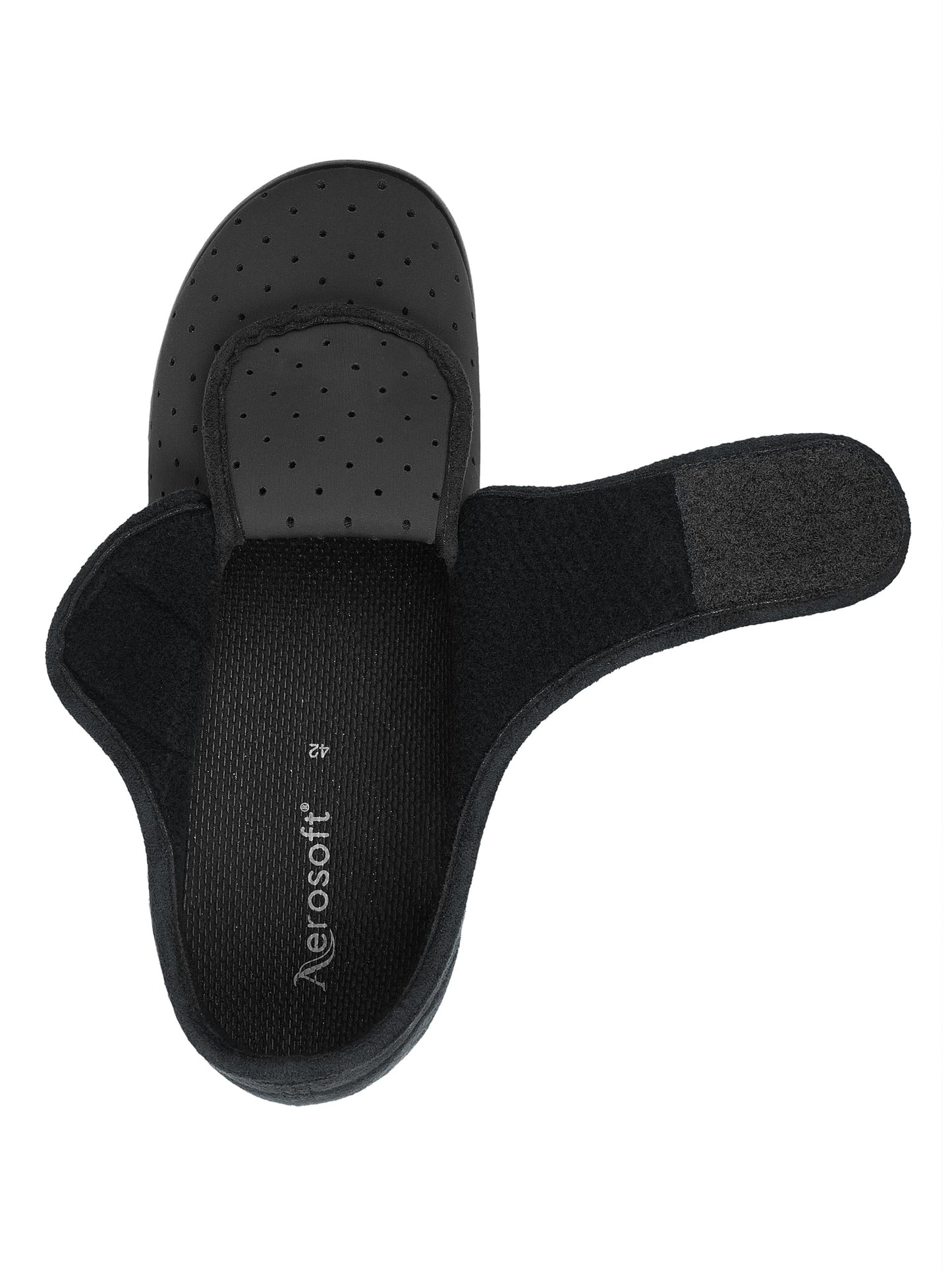 Aerosoft Klett-Hausschuh Stretch 10, für Damen und Herren