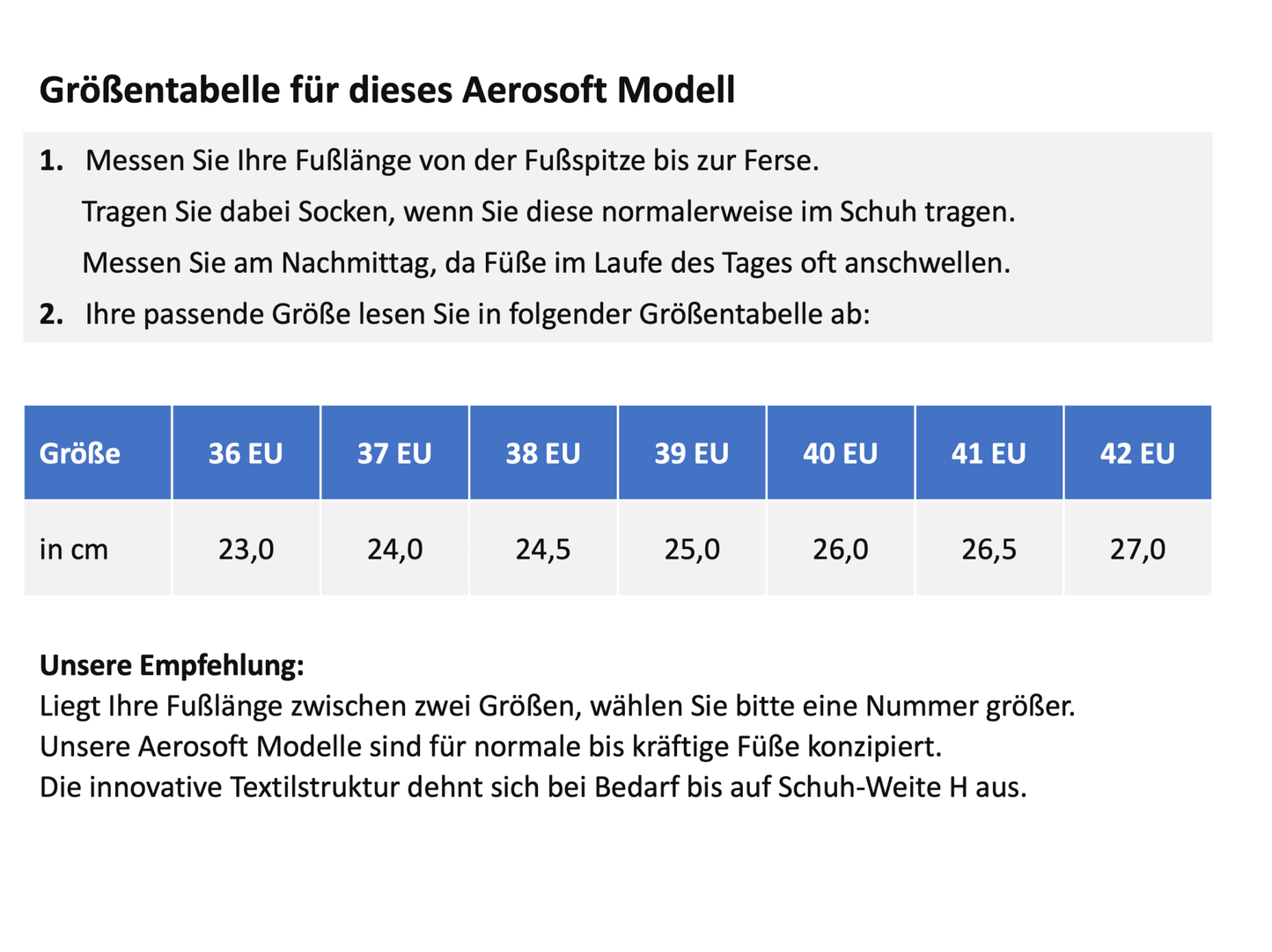 Aerosoft Damen Stretch-Ballerina, Made in Germany