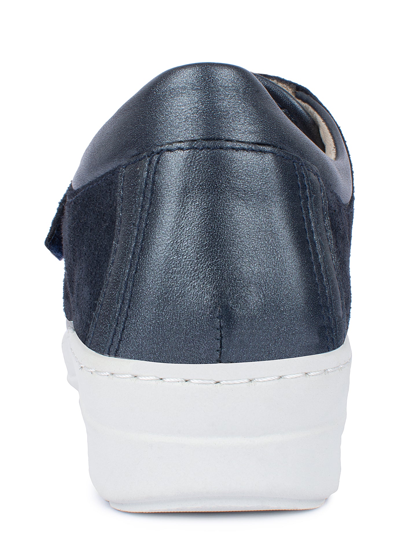 Jürgen Hirsch Leder-Halbschuh Comfort 05 in Dunkelblau – Rückansicht