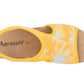 Damen Stretch Sandalette Modell Stretch 05 von Aerosoft in der Farbe Palme gelb von oben