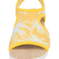 Damen Stretch Sandalette Modell Stretch 05 von Aerosoft in der Farbe Palme gelb von vorne