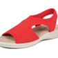 Damen Stretch Sandalette Modell Stretch 05 von Aerosoft in der Farbe rot von vorne