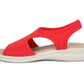 Damen Stretch Sandalette Modell Stretch 05 von Aerosoft in der Farbe rot von der Außen-Seite