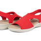 Damen Stretch Sandalette Modell Stretch 05 von Aerosoft in der Farbe rot als Schuh-Paar
