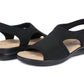 Damen Stretch Sandalette Modell Stretch 05 von Aerosoft in Farbe schwarz als Schuh-Paar