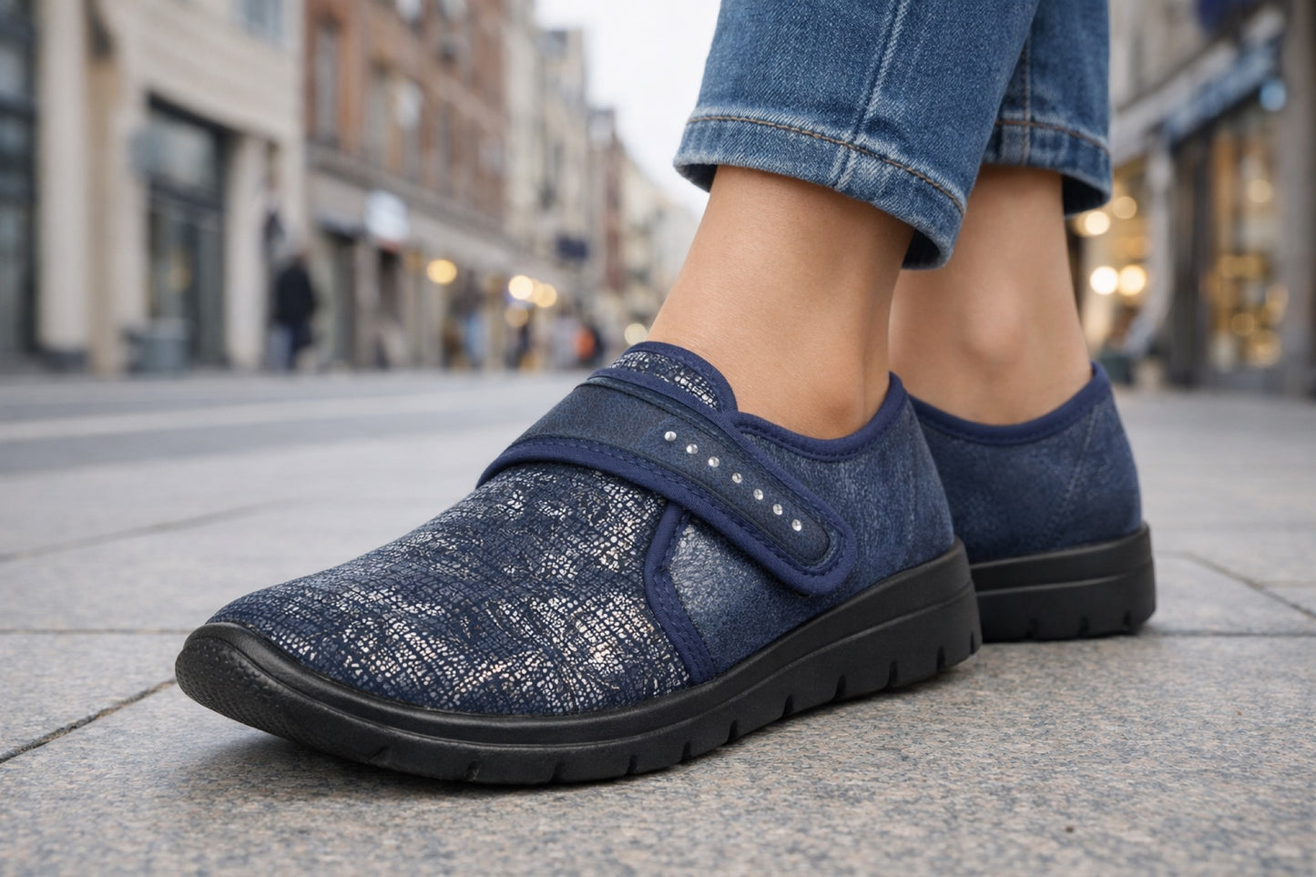 Aerosoft Damen Klett-Halbschuh Stretch 19