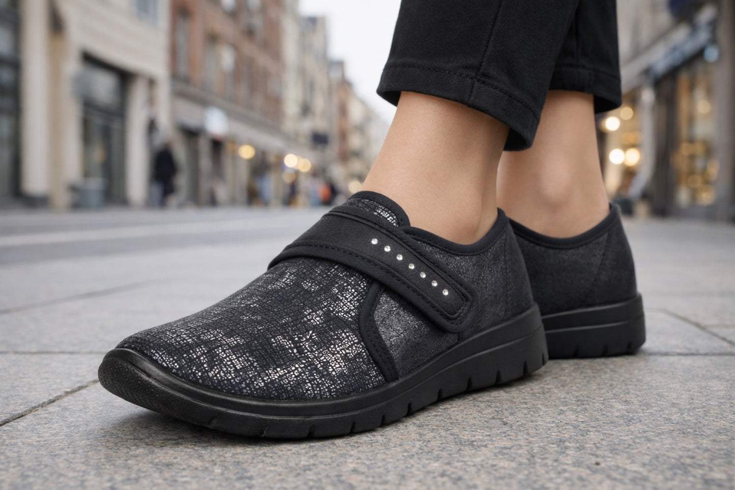 Aerosoft Damen Klett-Halbschuh Stretch 19