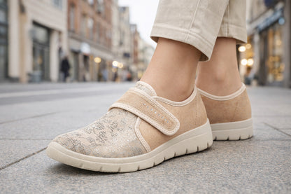 Aerosoft Damen Klett-Halbschuh Stretch 19