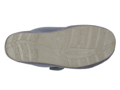 Sohlenansicht des grauen Aerosoft 6062 Reha-Stiefels mit rutschfester Sohle