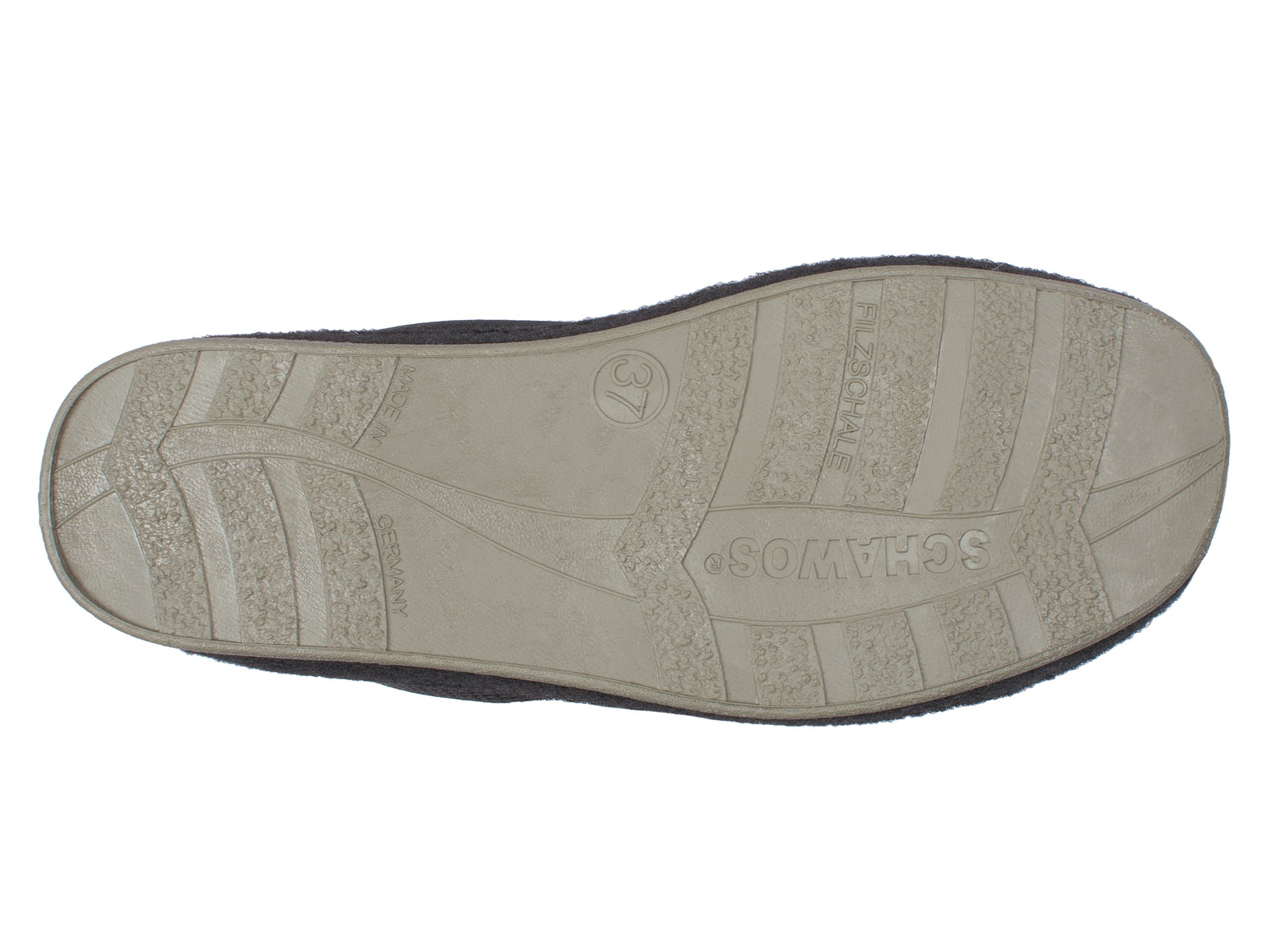 Sohlenansicht des schwarzen Aerosoft 6062 Stiefels mit rutschfester Laufsohle