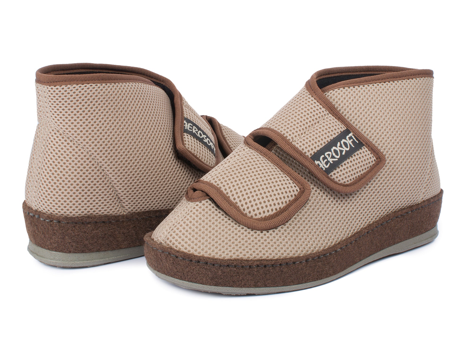 Paaransicht des Aerosoft Stiefels 6062 in Taupe für Damen und Herren