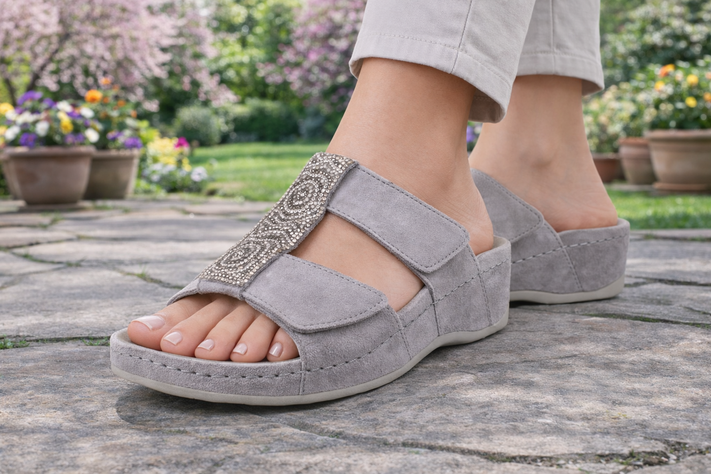 Jürgen Hirsch Damen Pantolette Vita 01