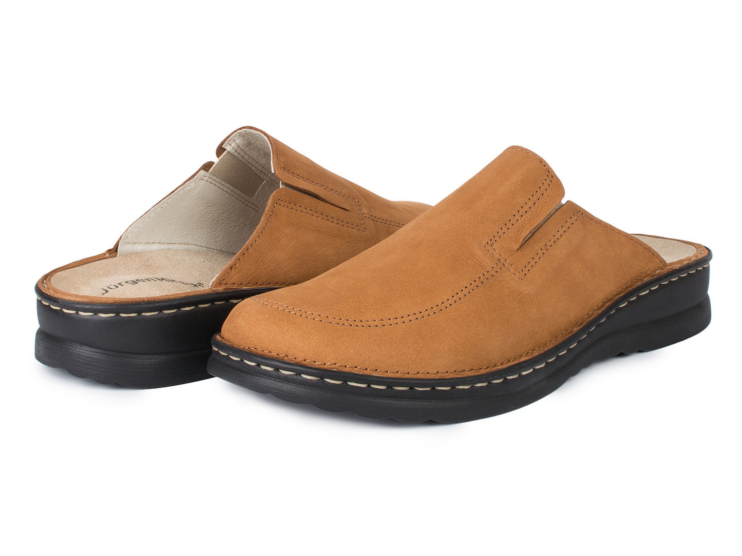 Jürgen Hirsch Herren Leder Clog Ergo 04