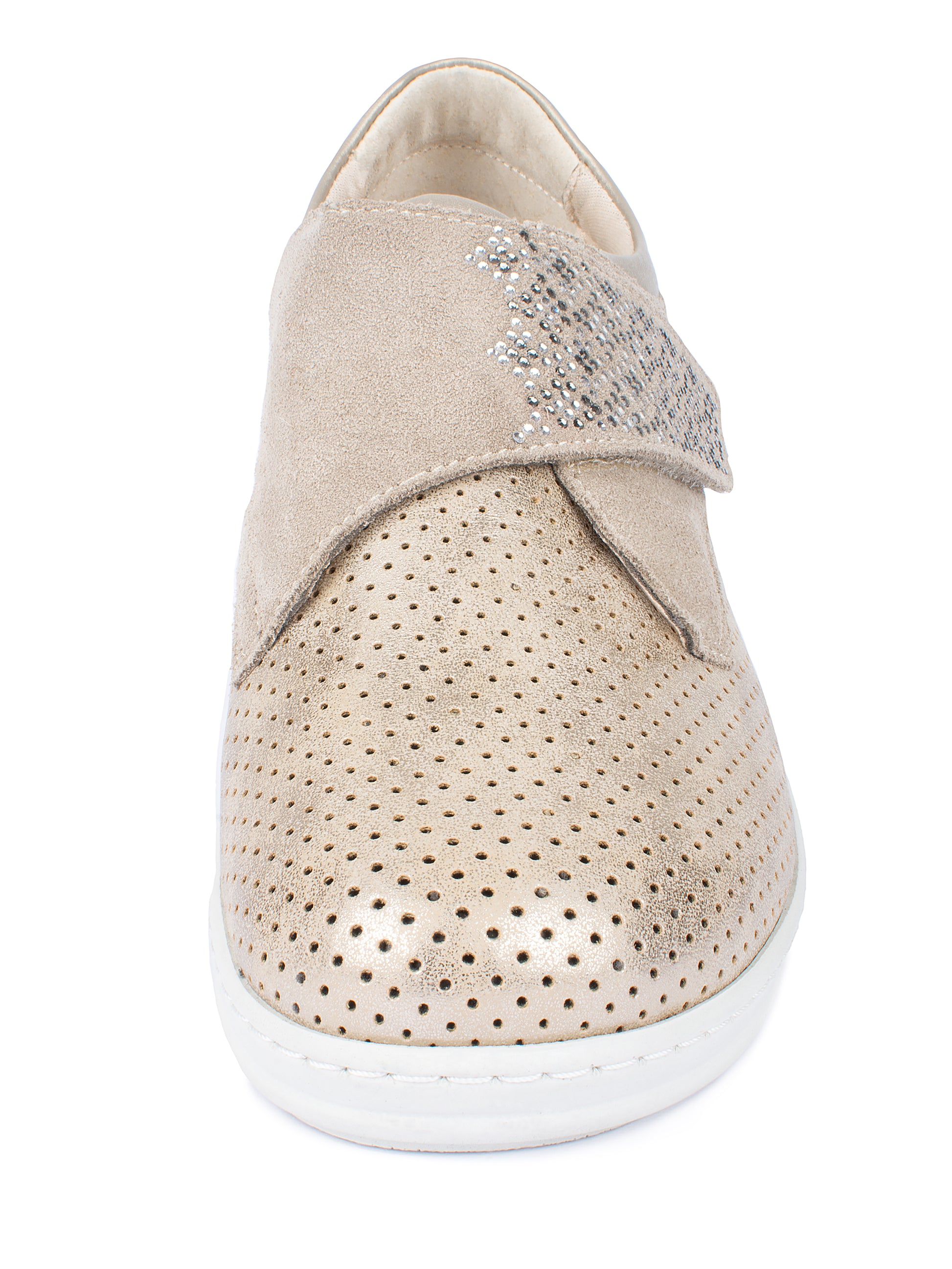 Jürgen Hirsch Leder-Halbschuh Comfort 05 in Beige – Vorderansicht