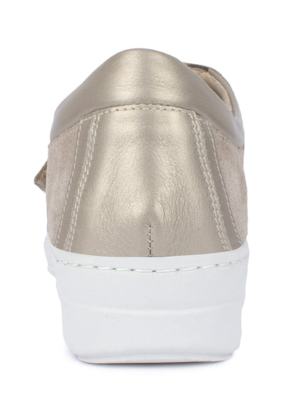 Jürgen Hirsch Leder-Halbschuh Comfort 05 in Beige – Rückansicht