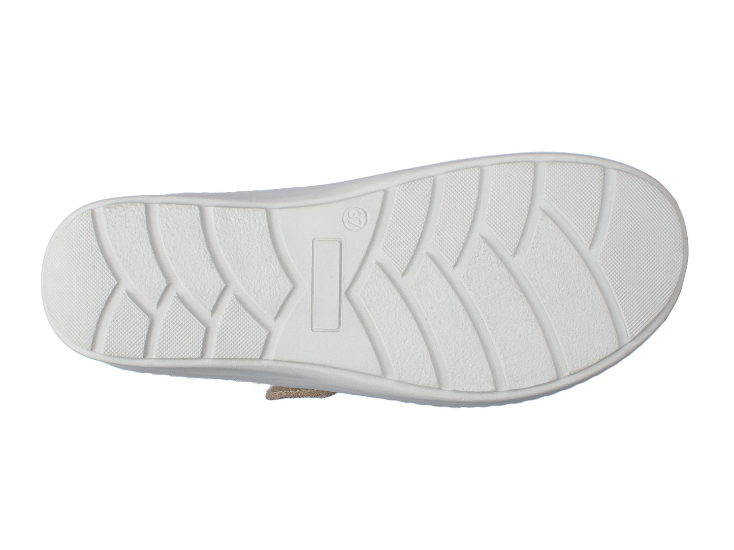 Jürgen Hirsch Leder-Halbschuh Comfort 05 in Beige – Profil der PU-Sohle