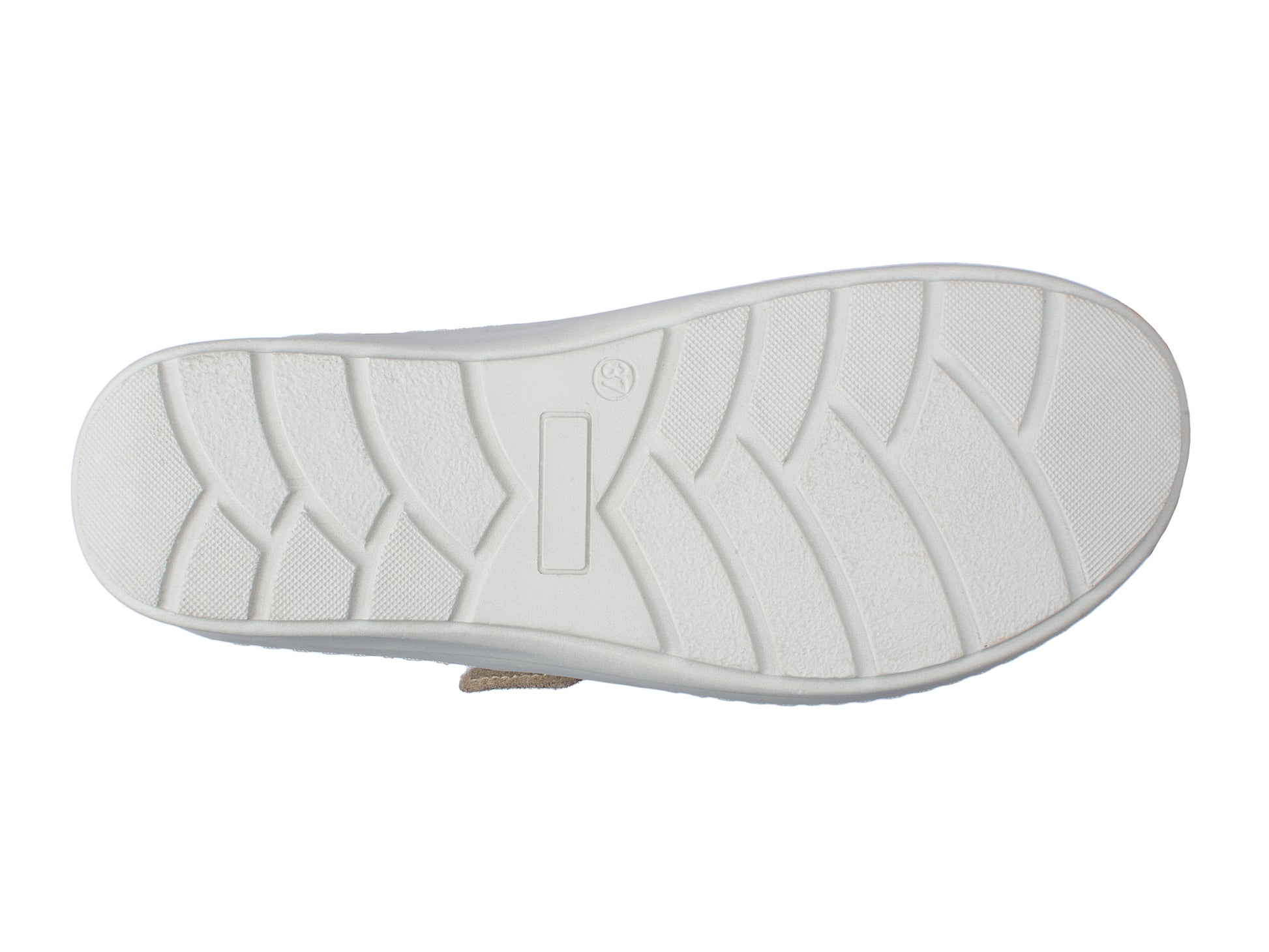 Jürgen Hirsch Leder-Halbschuh Comfort 05 in Beige – Profil der PU-Sohle