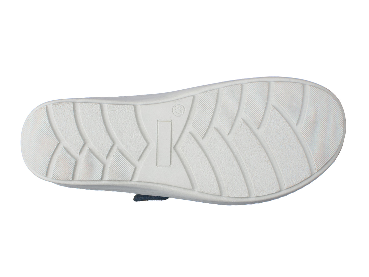 Jürgen Hirsch Leder-Halbschuh Comfort 05 in Dunkelblau – Profil der PU-Sohle