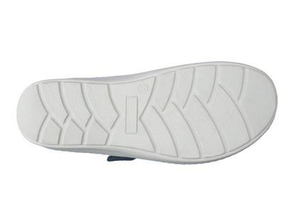 Jürgen Hirsch Leder-Halbschuh Comfort 05 in Dunkelblau – Profil der PU-Sohle