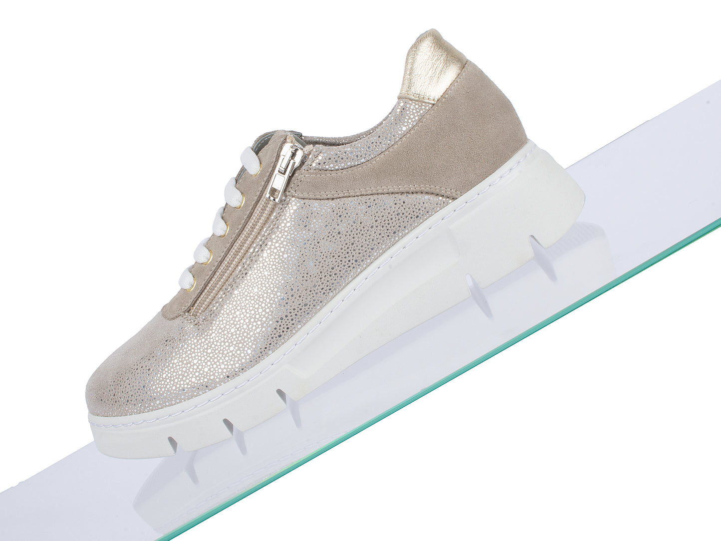 Jürgen Hirsch Leder-Halbschuh Comfort 06 in Beige – Detail rutschhemmend