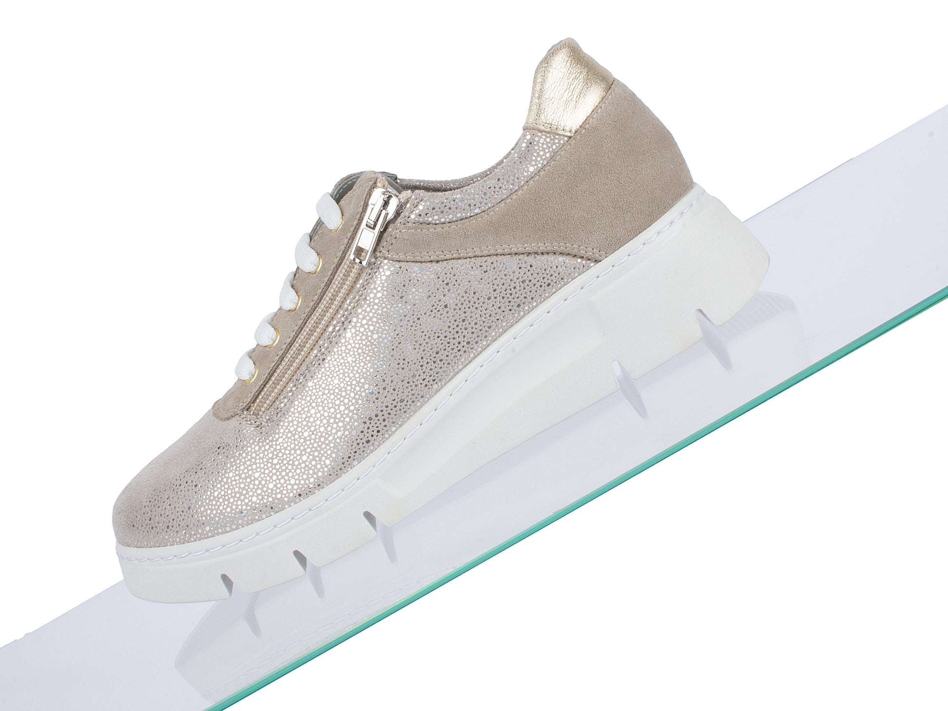 Jürgen Hirsch Leder-Halbschuh Comfort 06 in Beige – Detail rutschhemmend