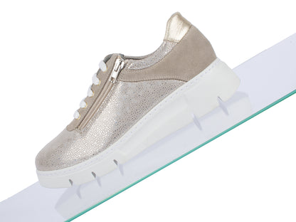 Jürgen Hirsch Leder-Halbschuh Comfort 06 in Beige – Detail rutschhemmend