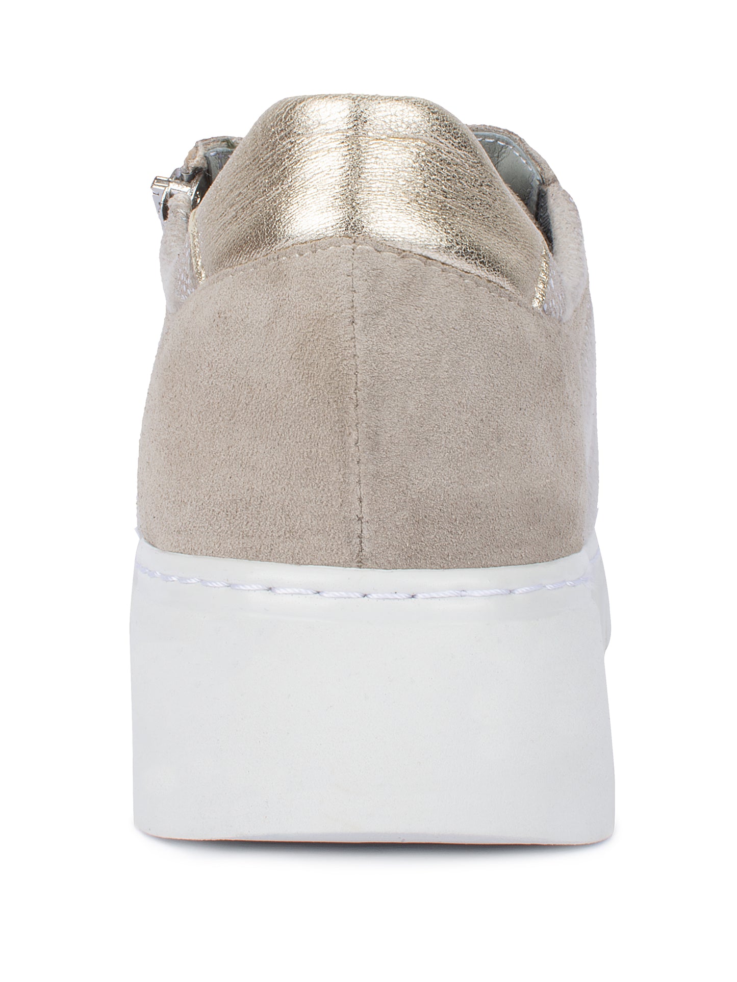 Jürgen Hirsch Leder-Halbschuh Comfort 06 in Beige – Rückansicht
