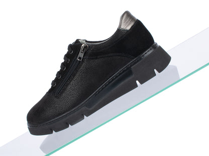 Jürgen Hirsch Leder-Halbschuh Comfort 06 in Schwarz – Detail Rutschhemmend