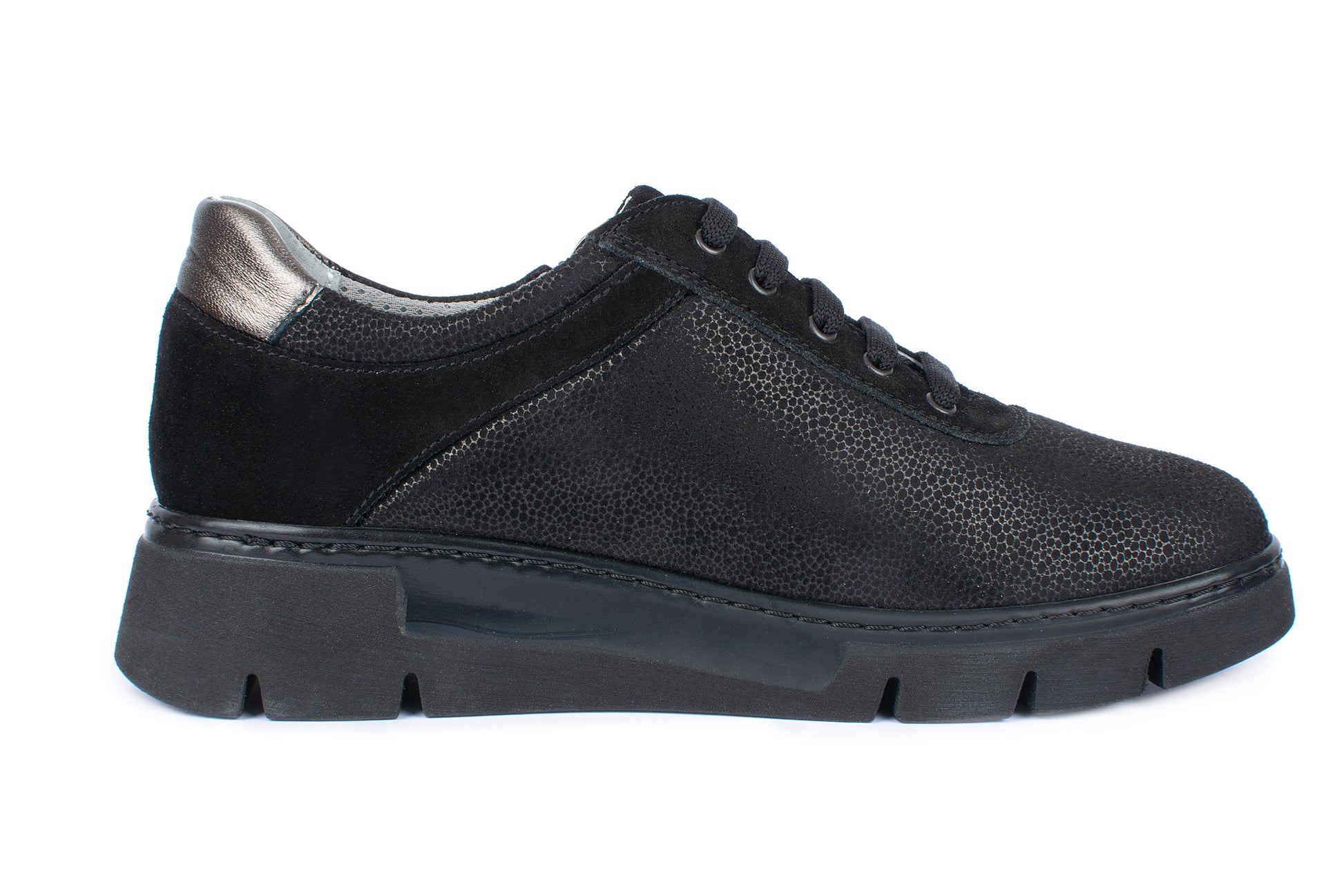 Jürgen Hirsch Leder-Halbschuh Comfort 06 in Schwarz – Innenansicht