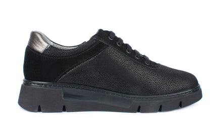 Jürgen Hirsch Leder-Halbschuh Comfort 06 in Schwarz – Innenansicht