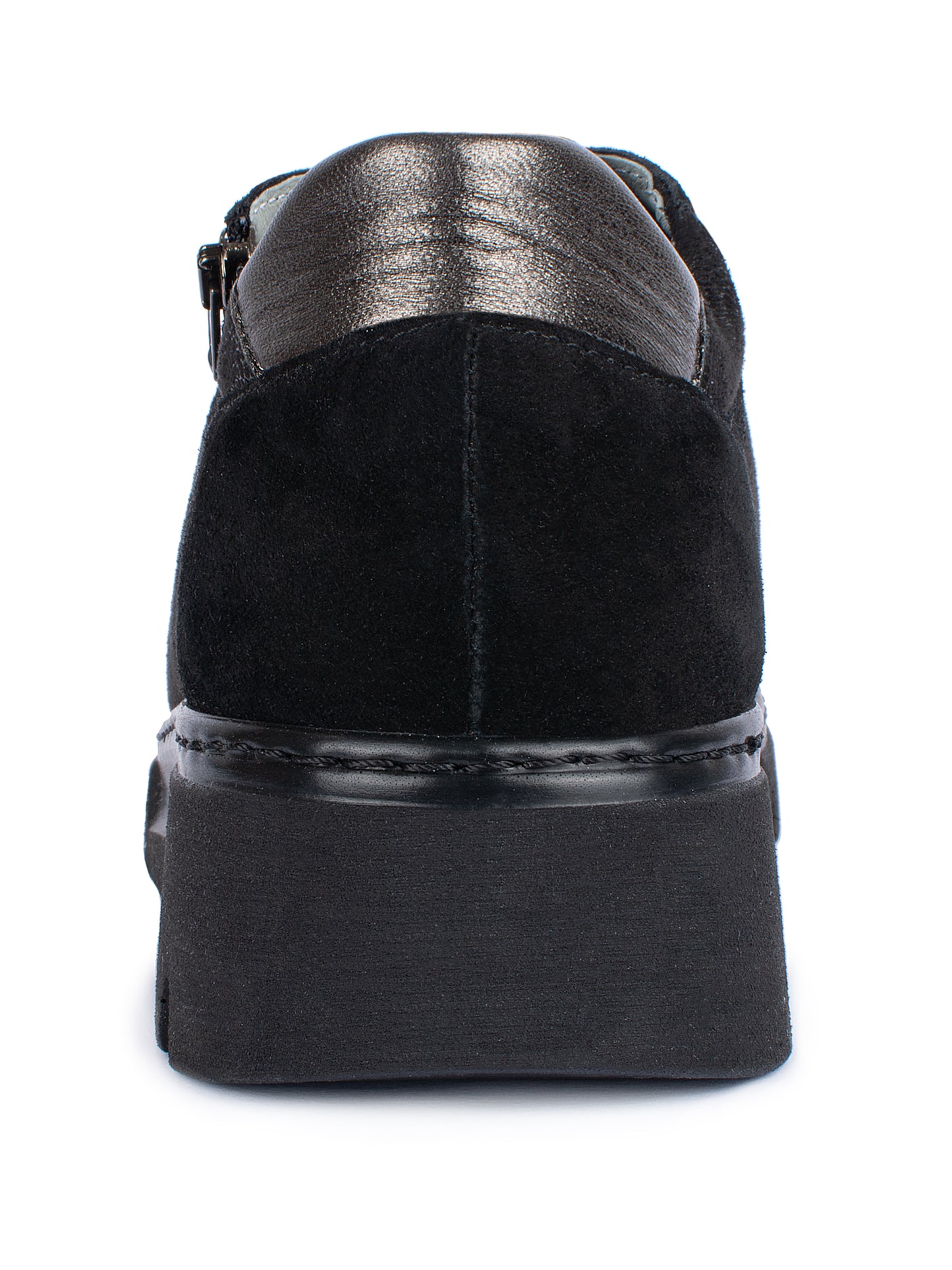 Jürgen Hirsch Leder-Halbschuh Comfort 06 in Schwarz – Rückansicht