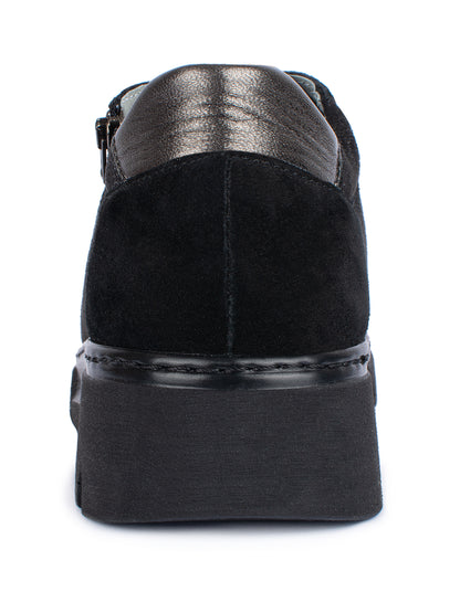 Jürgen Hirsch Leder-Halbschuh Comfort 06 in Schwarz – Rückansicht