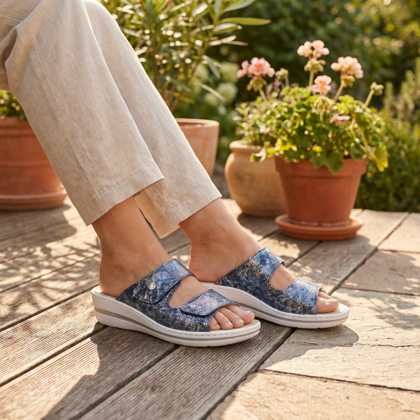 Jürgen Hirsch Damen Pantolette Soft 01